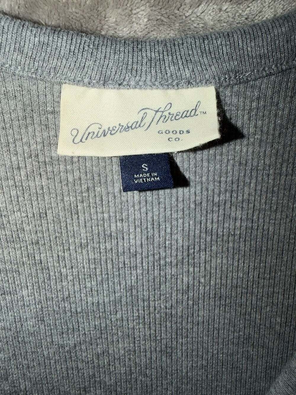 Universal Thread Bodysuit Size S Gray Ribbed V-Neck Cap Sleeve - Picture 4 of 7
